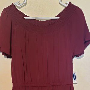 Old Navy Wine colored cap sleeve dress